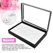 Artificial Leather Display Box Ring Display Box Black Jewelry Ring Display