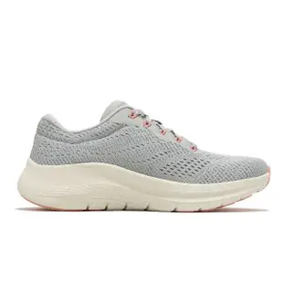 【SKECHERS】休閒鞋 Arch Fit 2 Big League 女鞋 灰 白 輕量 緩衝 厚底 足弓支撐 運動鞋(150051-LGMT)