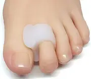 2PCS Toe Separators and Spreaders for Bunion, Overlapping Toes and Drift Pain (White)