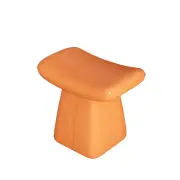 NNETB Vibrant Orange Leather Changing Stool