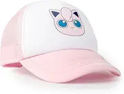 [Pokémon] Jigglypuff Adjustable Cap | Pink Mesh Back, Snap Closure | Kids’ Summer Sun Hat