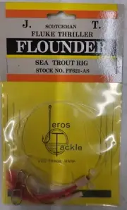 J T Scotchman Flounder Fluke Thriller Sea Trout Rig Jeros Tackle Red