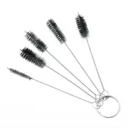 5 Pcs Round Pipe Tube Cylinder Bores-Cleaning Wire- Brush Set Stainless Steel