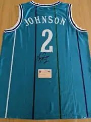 LARRY JOHNSON - Charlotte Hornets Signed Jersey with COA