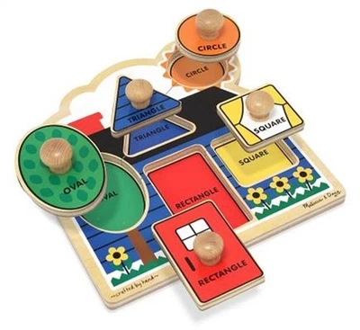 First Shapes Jumbo Knob: Puzzles (Wooden) - Jumbo Knobs (Toy)