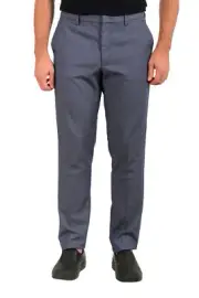 Hugo Boss Men's "Kaito3-W" Blue Flat Front Casual Pants