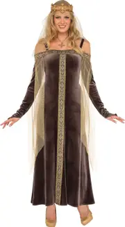 Rubies Medieval Queen Back In Time Women's Dress Up Costume Size Standard