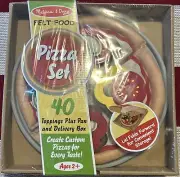 Melissa & Doug Felt Food Pizza Set With 40 Toppings Plus Pan and Delivery Box
