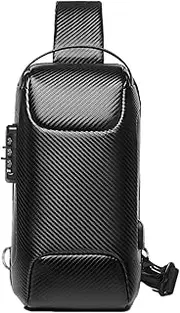 Waterproof Sling Backpack – Chest Shoulder Bag With USB Charger And Secure Lock | crosbody Daypack For Travel, Sports, Walking, Commute | Compact Versatile Shoulder Pack For Hiking, School, Gym