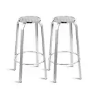 Gardeon 2x Outdoor Bar Stools Patio Furniture Bistro Kitchen Aluminum Chairs New