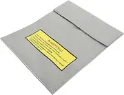 TEHAUX Fireproof Lipo Battery Safety Guard Bag Protective Storage Pouch for Charging and Storing Li Po Batteries Silver Color for Home