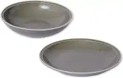 T-946657 Plate Set, Medium Plate, Green Rim Plate, Set of 2