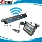 Wireless 5" Monitor Solar License Plate Backup Camera For Car Reverse Rear View