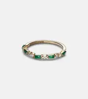 [Suzanne Kalan] Suzanne Kalan 18kt gold ring with emeralds and diamonds M gold