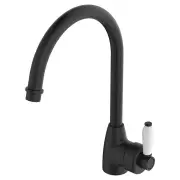 Eleanor Gooseneck Sink Mixer, Matte Black &amp; Ceramic