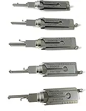 QiDAi Professional 2-in-1 Lock Pick Set, SS001 SS002 SS002R SS003 SS003R Locksmith Tools for Door Lock,Lockpick Kit