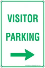 Visitor Parking Arrow Right | Parking Signs