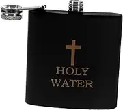Generic Stainless Steel Holy Water Flask Hip Flask Water Bottle Portable Leak-Proof for Christian Baptism