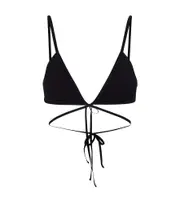[Christopher Esber] Christopher Esber Wrapround triangle bikini top AU 10 black