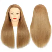 Female Mannequin Head with 22"100%Real Hair Cosmetology Manikin Head Practice