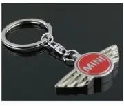 Metal Key Chain Keyring with coloured Mini Logo - RED