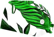 [FVQL] Set of 2 Bouffant Caps, Reusable Surgical Cap Scrub Caps Women, Tropical Leaves Jungle Pattern