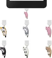 Cat Dust Plug Charm for Kindle Paperwhite 2021 Released,Type C/USB C Dust Plug,Set of 6