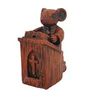 Podium Mouse Statue Church Mouse Collectible Statue Suitable for Home and Office Desk Decoration Garden As Shown