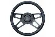 Grant 13-3/4" Challenger Steering Wheel Black 4 Spoke, Black Foam Cushion Grip 2-1/4" Dish