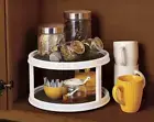 Home Indoor Kitchen Storage Organizer 2-Tier Under Cabinet Shelf Rack Lazy Susan