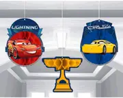 Disney Cars 3 Party Supplies Honeycomb Hanging Decorations