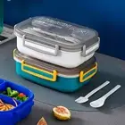 Compartmented Lunch Box Portion Control Lunch Box Bento Box with 2 for Food