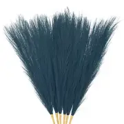 6-Pack Faux Pampas Grass 21.7 Inch for Home Decor/Wedding [Dark Blue]