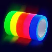 5 Pcs Neon Duct Tape Glow in the Dark under UV Lights - Colored Duct Tape UV Tap
