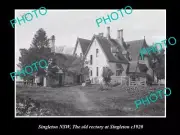 OLD POSTCARD SIZE PHOTO OF SINGLETON NSW VIEW OF THE OLD RECTORY c1920