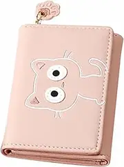 [WATIIFUFU] Women's Kitten Coin Purse Credit Card Wallet Small Change Purse for Girls Fashionable Spacious