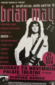 BRIAN MAY Melbourne Concert 1998 A4 Tour Flyer Reproduction (High Quality)