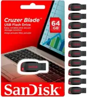 SanDisk Cruzer Blade 64GB USB 2.0 Flash Drive Thumb Drive Memory Stick (10 Pack)