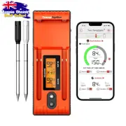 Wireless Meat Thermometer, 500ft, 2 Probes, Bluetooth, LCD, Grill/Oven/BBQ