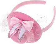Bunny Headband Rabbit Animals Pig Inflatable Plush Hat Cute Ear Tail Headbands Makeup Headband Apparel Head Band Pink Headband Party Costume Easter Hair Clasp Felt