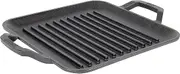 Lodge 11 Inch Square Cast Iron Chef Style Grill Pan