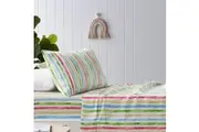 Happy Kids Stripes Printed Microfibre Sheet Set