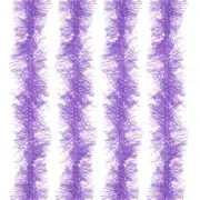 5Ft Feather Boa, 4 Pcs Artificial Fluffy Feather Boas, Light Purple