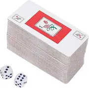 Kisangel 2 Sets Travel Mahjong Card Funny Chinese Style Mahjong Cards with Dice Portable Game for Parties Outdoor Fun Lightweight Convenient for Travel