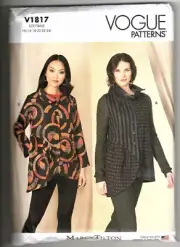 Vogue V1817 Womens 16 - 24 Marcy Tilton Jacket and Vest Sewing Pattern New