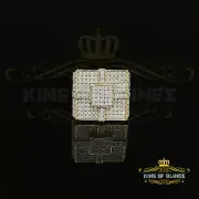 Silver Yellow 6.00ct Cubic Zirconia Square Adjustable Ring From Size 10 to 12