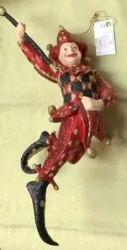 Mark Roberts 11" Jester w Staff Mythical, Fantasy Christmas Ornament NWT RARE