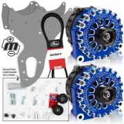 Mechman D205DB Dual Bracket Dark Blue Alt 05-13 GM Truck W/4.8, 5.3, & 6.0, 6.2L