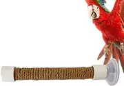 Parrot Shower Perch - Cockatoo Training Stand - Suction Cup Portable Perch Cage Accessories for Bird Macaw Parakeet for Window Car Bath Training Uses