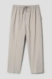 Relax Fit Elastic Slacks Beige